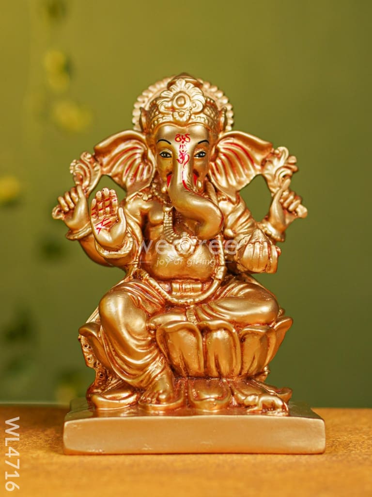 Polyresin Ganesha Idol - 7 inch - WL4716