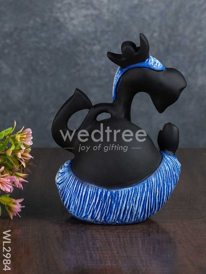 Polyresin Ganesha Idol - Black Matte - WL2984