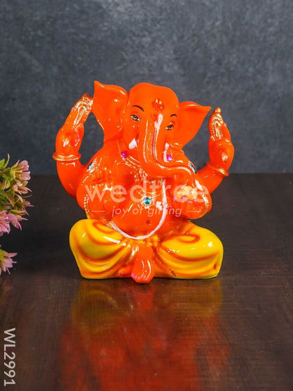 Polyresin Laddu Ganesha Idol - WL2991