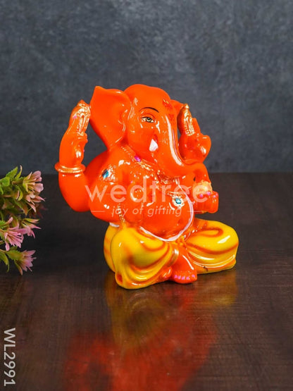 Polyresin Laddu Ganesha Idol - WL2991