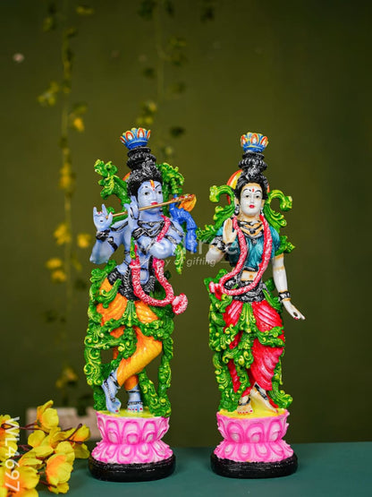 Polyresin Radha Krishna Idol - 14 inch - WL4697