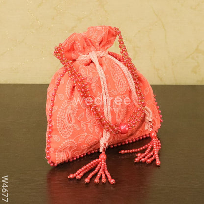 Potli bag with all over embroidery - W4677