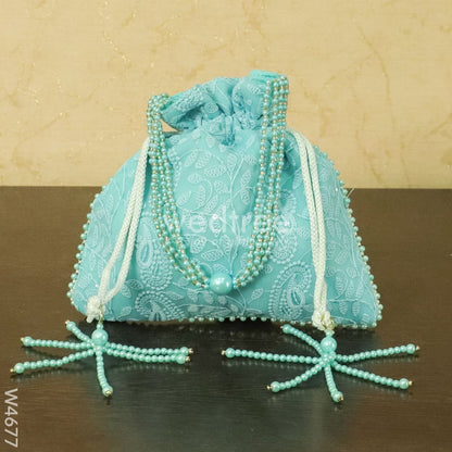 Potli bag with all over embroidery - W4677