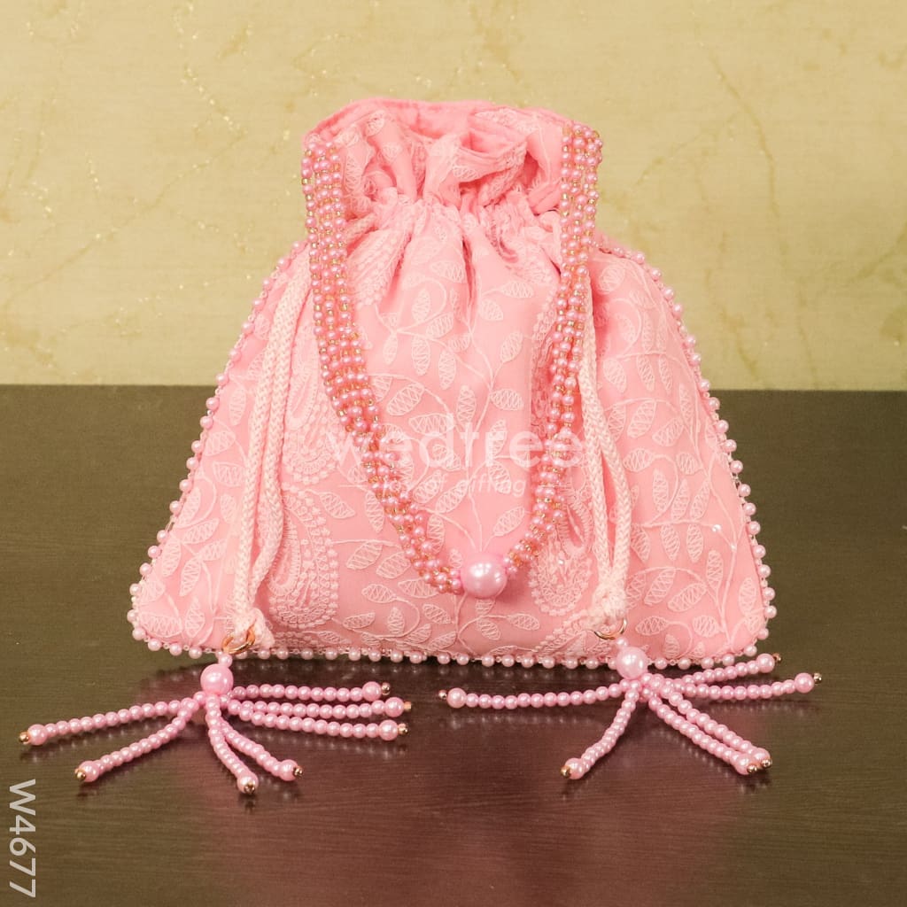 Potli bag with all over embroidery - W4677