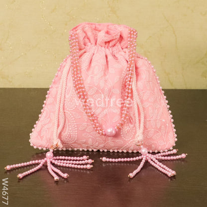 Potli bag with all over embroidery - W4677