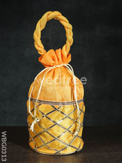Potli Bag with Golden Lace work - WBG0313