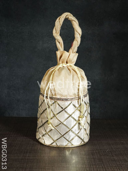Potli Bag with Golden Lace work - WBG0313