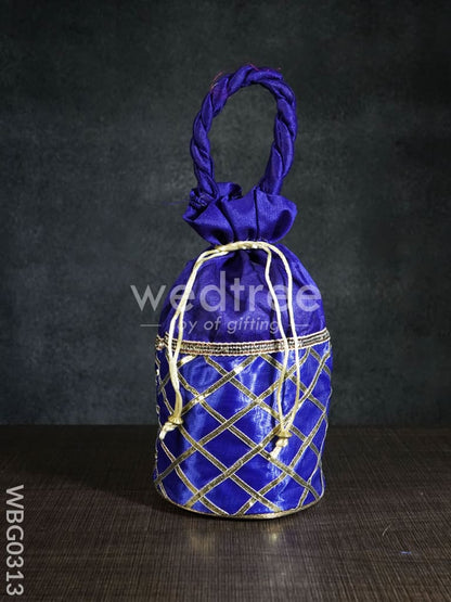 Potli Bag with Golden Lace work - WBG0313