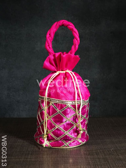 Potli Bag with Golden Lace work - WBG0313