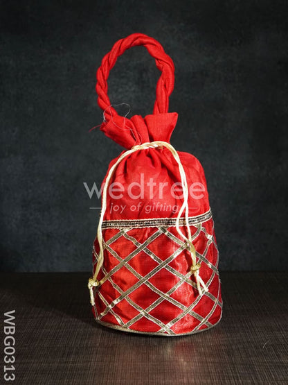 Potli Bag with Golden Lace work - WBG0313