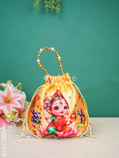 Potli Bag with Lakshmi Design - WBG1478