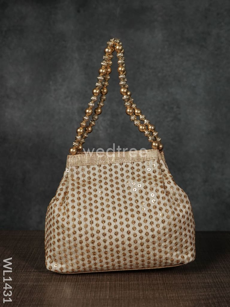 Potli Bag with Zari Embroided - WL1431