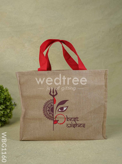Printed Durga Face Juco Bag - WBG1160