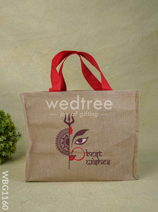 Printed Durga Face Juco Bag - WBG1160