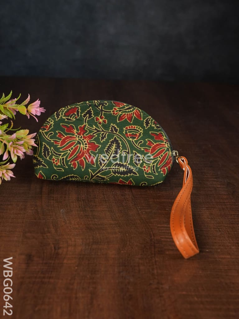 Printed Fabric Ikkat Hand pouch - WBG0642