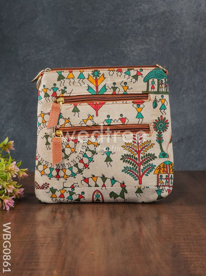 Printed Fabric Sling Bag - WBG0861