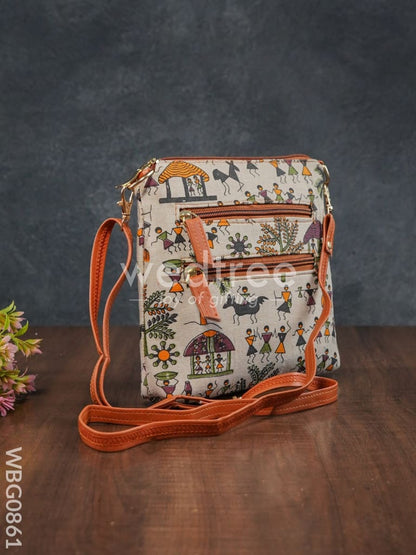 Printed Fabric Sling Bag - WBG0861