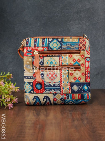 Printed Fabric Sling Bag - WBG0861