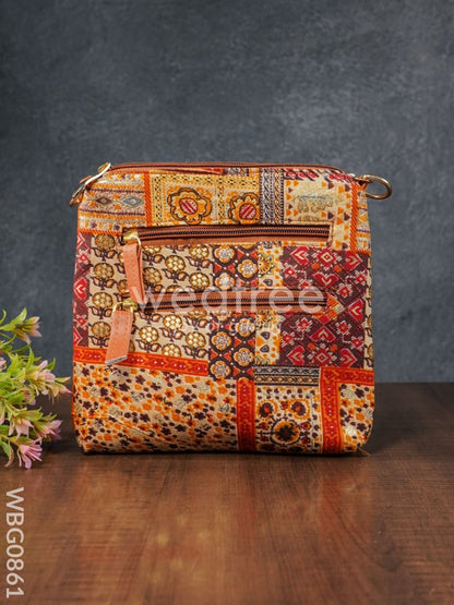 Printed Fabric Sling Bag - WBG0861