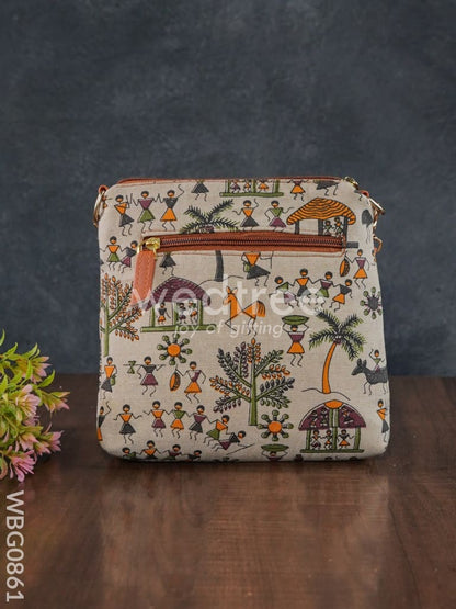Printed Fabric Sling Bag - WBG0861