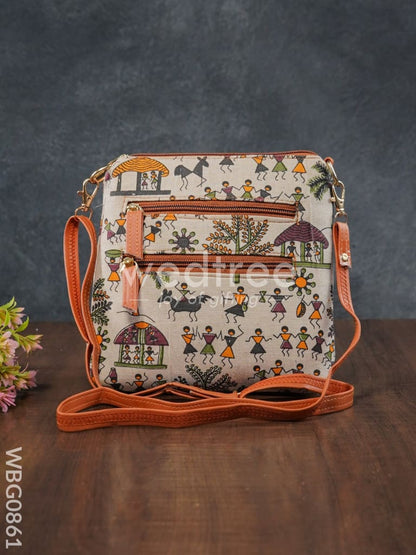 Printed Fabric Sling Bag - WBG0861