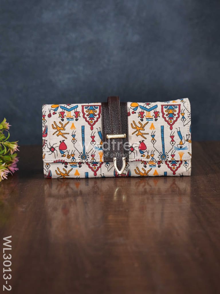 Printed Fabric Wallet with Flip Lock - WL3013