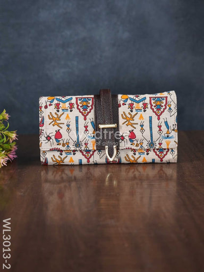 Printed Fabric Wallet with Flip Lock - WL3013