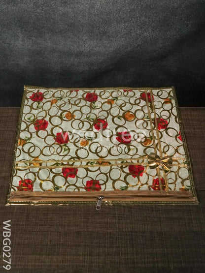 Printed Saree Cover with Bow - WBG0279