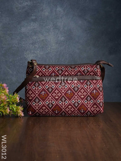 Printed Sling Bag in Cotton Fabric - WL3012