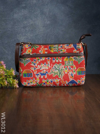 Printed Sling Bag in Cotton Fabric - WL3012
