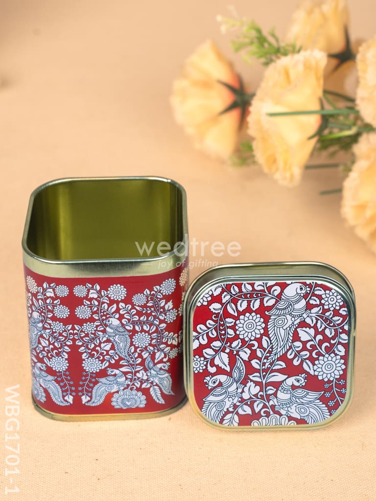Printed Tin Box - Kalamkari Design - WBG1701-1