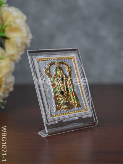 Pure Silver Plated Balaji Photoframe (3.5 inch) with Stand - WBG1071-1