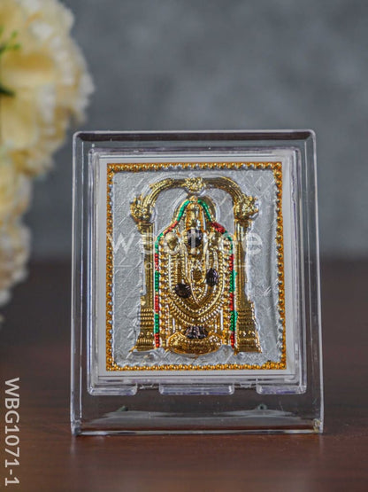 Pure Silver Plated Balaji Photoframe (3.5 inch) with Stand - WBG1071-1