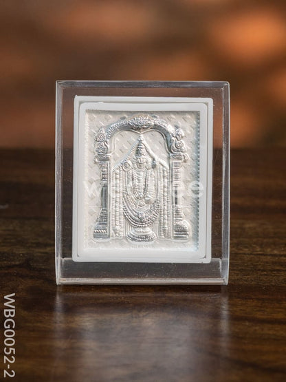 Pure Silver Plated Balaji Photoframe (Small) with Stand - WBG0052-2