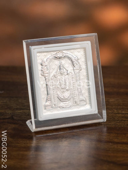 Pure Silver Plated Balaji Photoframe (Small) with Stand - WBG0052-2