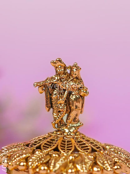 Radha-Krishna Kumkum Holder - 2 inch - WL4807
