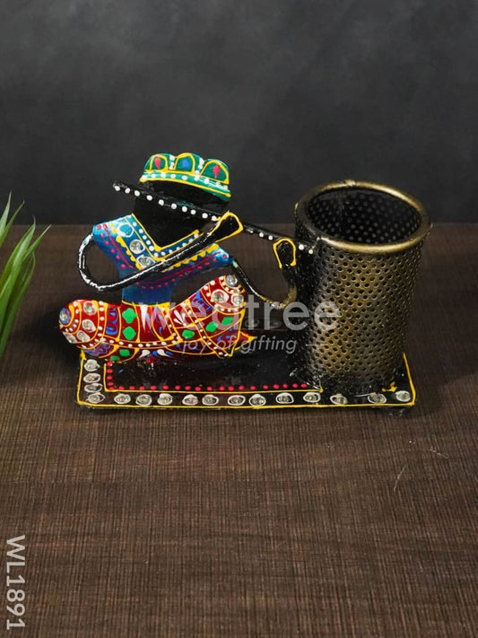 Rajasthani Musical Pen Stand - Flute - WL1891