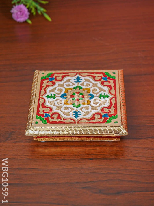 Meenakari Manai with Rangoli Prints - 5.5 inch - WBG1059-1