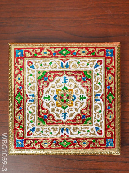 Rangoli Meenakari Manai - 9.5 inch - WBG1059-3