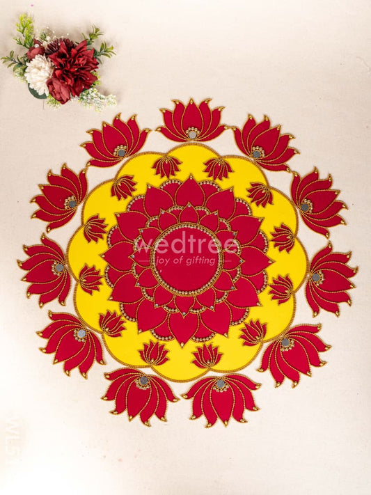 Rangoli with Set of 11 Lotus - WL5133