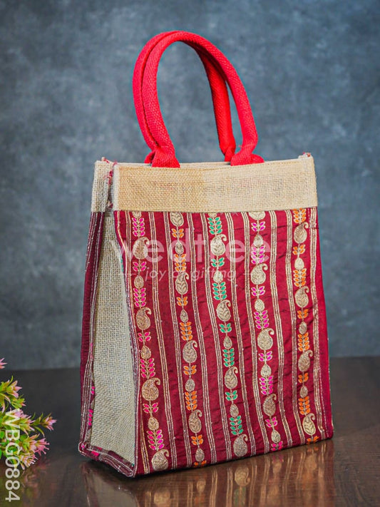 Raw Silk Jute Bag - WBG0884