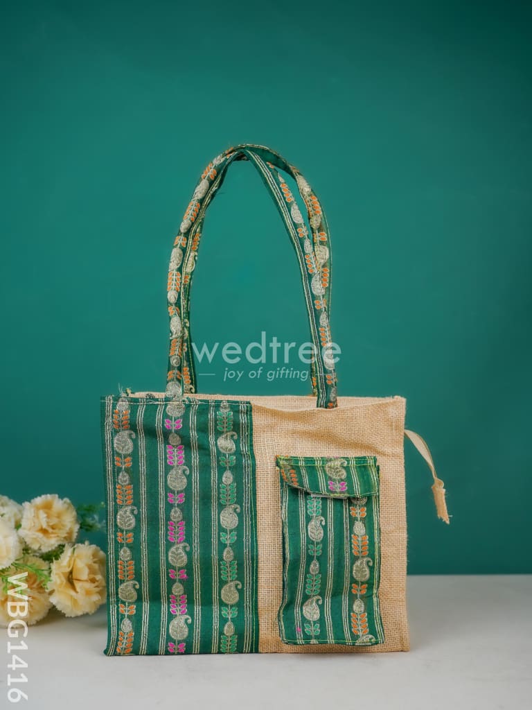 Raw Silk Jute Bag - WBG1416
