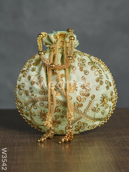 Raw Silk Potli Bag - W3542