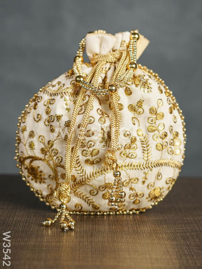Raw Silk Potli Bag - W3542