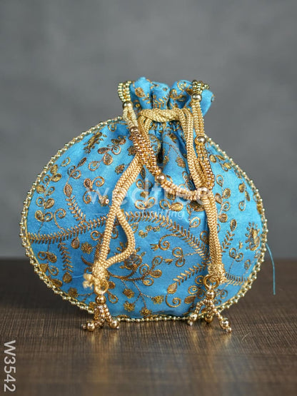 Raw Silk Potli Bag - W3542