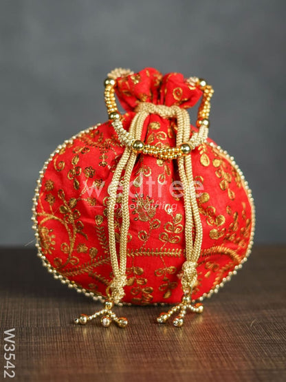 Raw Silk Potli Bag - W3542