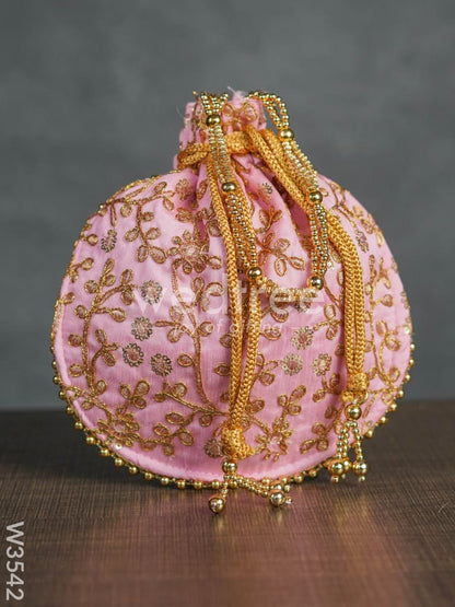 Raw Silk Potli Bag - W3542