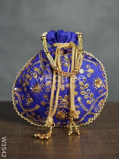 Raw Silk Potli Bag - W3542
