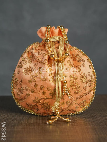 Raw Silk Potli Bag - W3542
