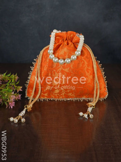 Raw Silk Potli Bag - WBG0953